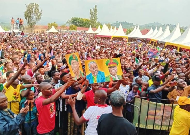 Thousands of Gen Muhoozi’s supporters turned up for the event
